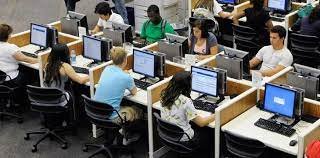 Students taking a test on their computers